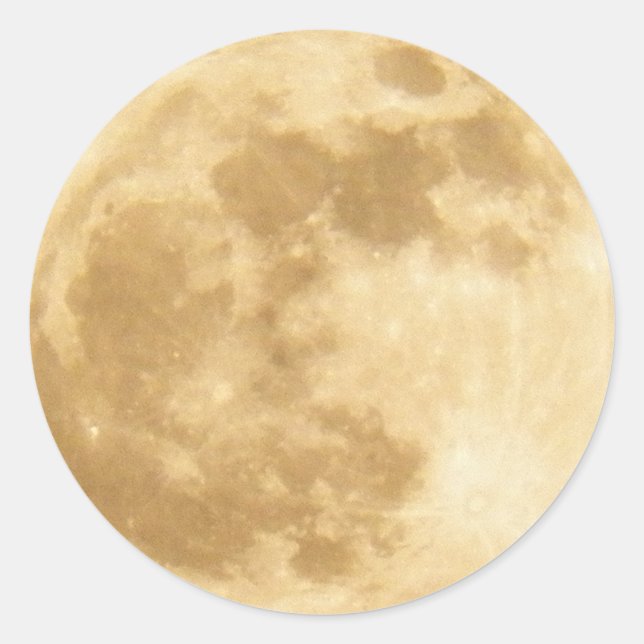 Full Moon Classic Round Sticker (Front)