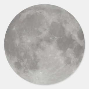 Full Moon Classic Round Sticker