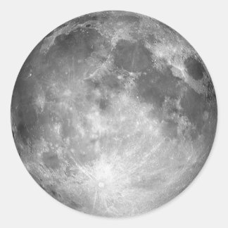 Full Moon Classic Round Sticker