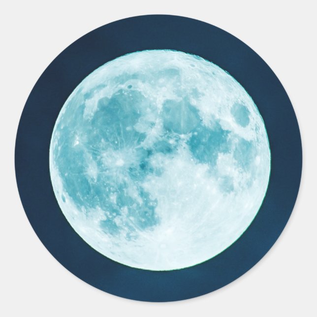Full Moon Classic Round Sticker (Front)