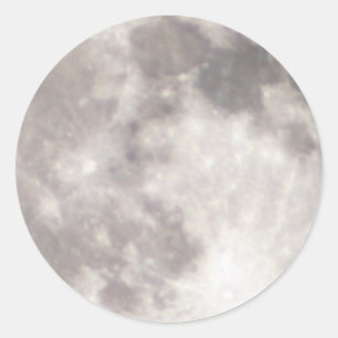Full Moon Classic Round Sticker