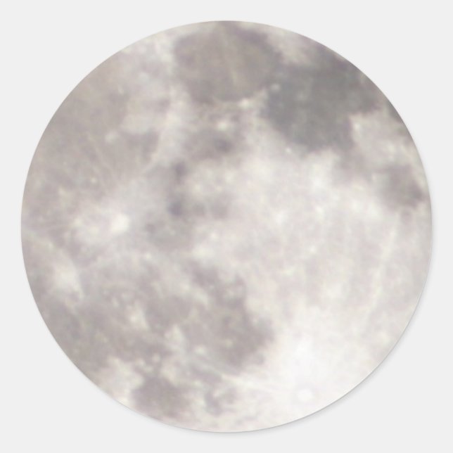 Full Moon Classic Round Sticker (Front)