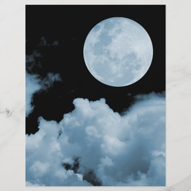 FULL MOON CLOUDS BLUE (Front)