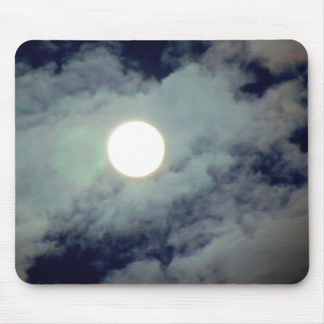 Full Moon Clouds Nature  Mouse Mat (Front)