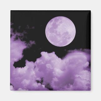 FULL MOON CLOUDS PURPLE MAGNET