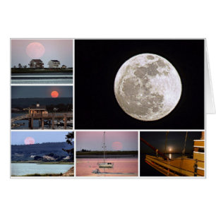 Full Moon collage over Plymouth harbour