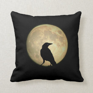 Full Moon Crow Cushion