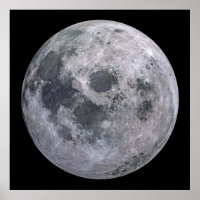 FULL MOON Custom Wall Art Semi-Gloss Poster