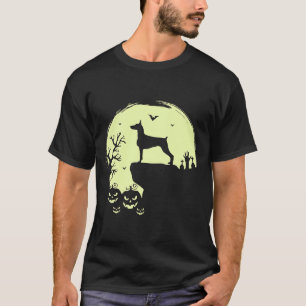 Full Moon Doberman Halloween Dog For Humans Women  T-Shirt