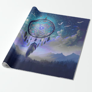 Full Moon Dream Catcher, Celestial Wrapping Paper