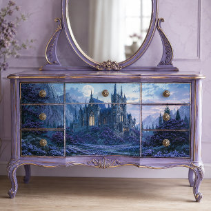 Full Moon Ethereal Gothic Cathedral Decoupage Tissue Paper