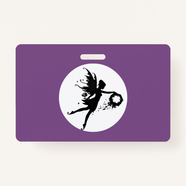Full Moon Fairies Plastic Badge - Horizontal ID Badge (Front)