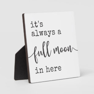 Full Moon Farmhouse Funny Bathroom Sign Plaque
