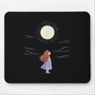 Full Moon Feelings Design Astrology Zodiac Space Mouse Mat