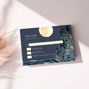 Full Moon Forest and Lake RSVP Card
