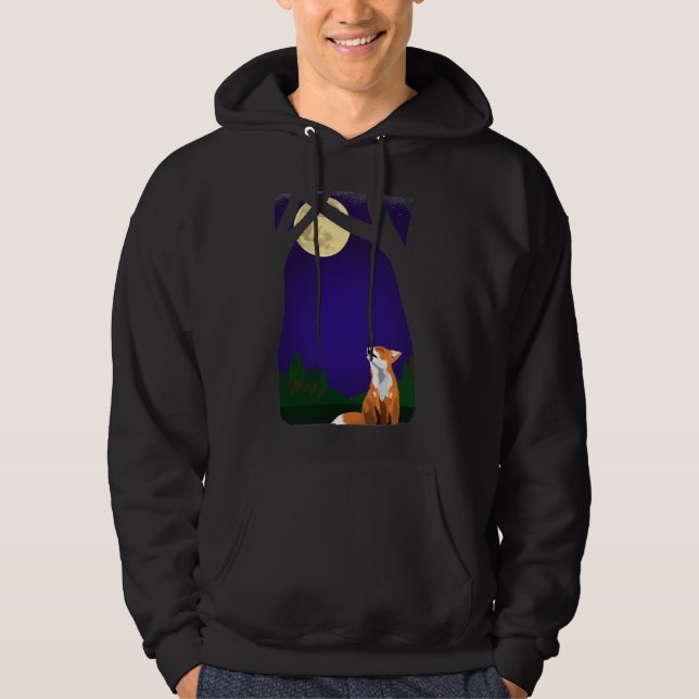 Full moon fox hoodie (Front)