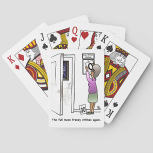 Full Moon Frenzy Funny Playing Cards