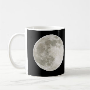 Full Moon Glow Minimal Night Sky Nature Space  Coffee Mug