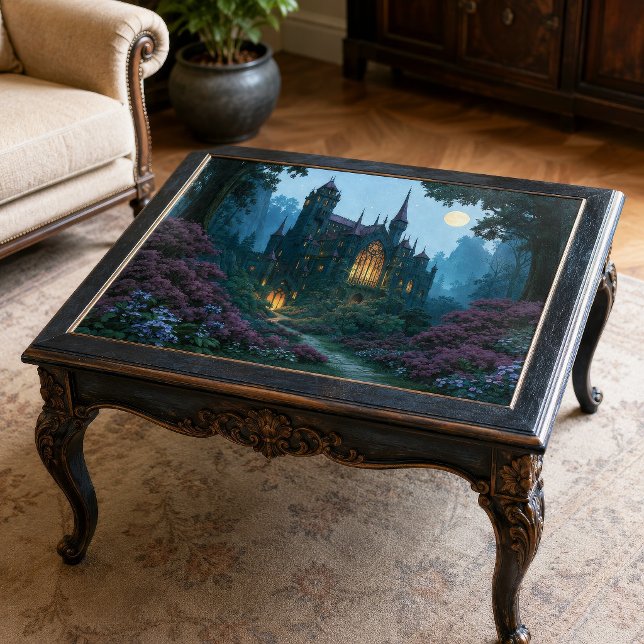 Full Moon Glowing Gothic Castle Decoupage Tissue Paper (Creator Uploaded)