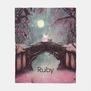 Full Moon Gothic Bridge Fleece Blanket