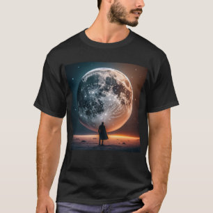 Full Moon Greets Lone Traveller T-Shirt