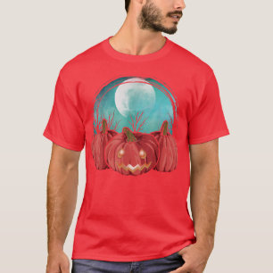 Full Moon Halloween Costume Jack O Lantern Creepy T-Shirt