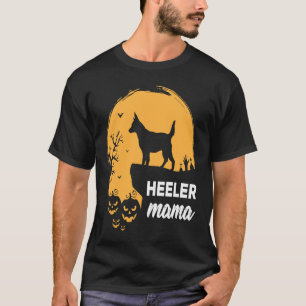 Full Moon Halloween Heeler Mama Australian Cattle T-Shirt