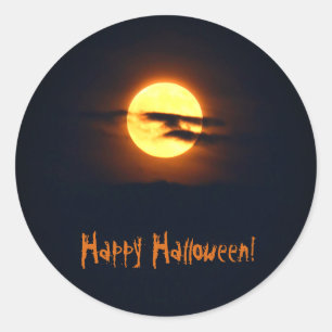 Full moon Halloween stickers