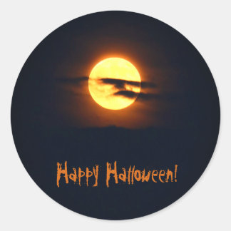 Full moon Halloween stickers