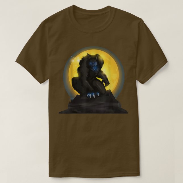 Full Moon  Halloween Werewolf 880  T-Shirt (Design Front)