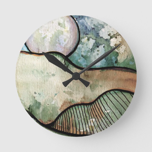 Full Moon Hills                                    Round Clock (Front)
