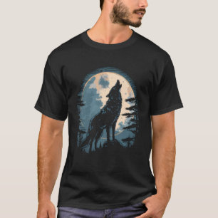 Full Moon Howling Wolf Wolves 2 T-Shirt