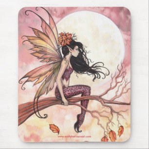 Full Moon in Autumn Fairy Mousepad