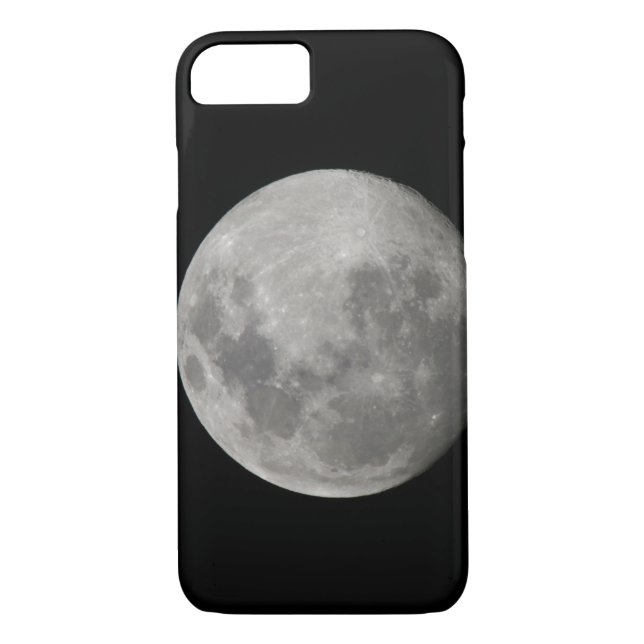 Full moon in black and white. Credit as: Arthur Case-Mate iPhone Case (Back)