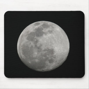 Full moon in black and white. Credit as: Arthur Mouse Mat