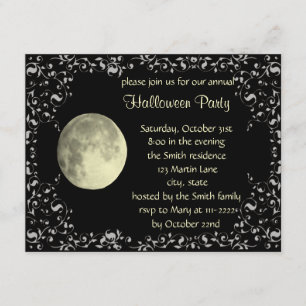 Full Moon Invitation Card Template