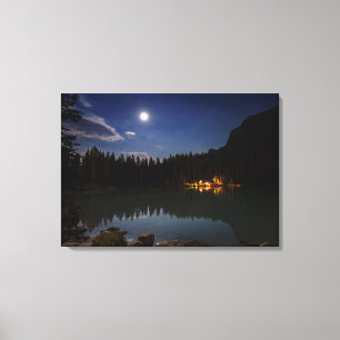 Full Moon Lake Louise, Canada Canvas Print