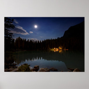 Full Moon   Lake Louise, Canada Poster