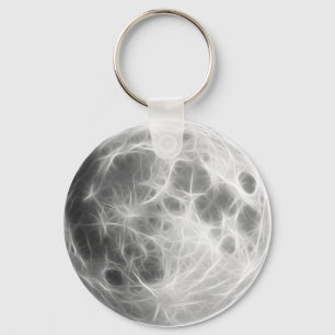 Full Moon Lunar Planet Globe Key Ring