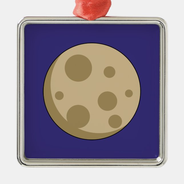 Full Moon Metal Tree Decoration (Front)