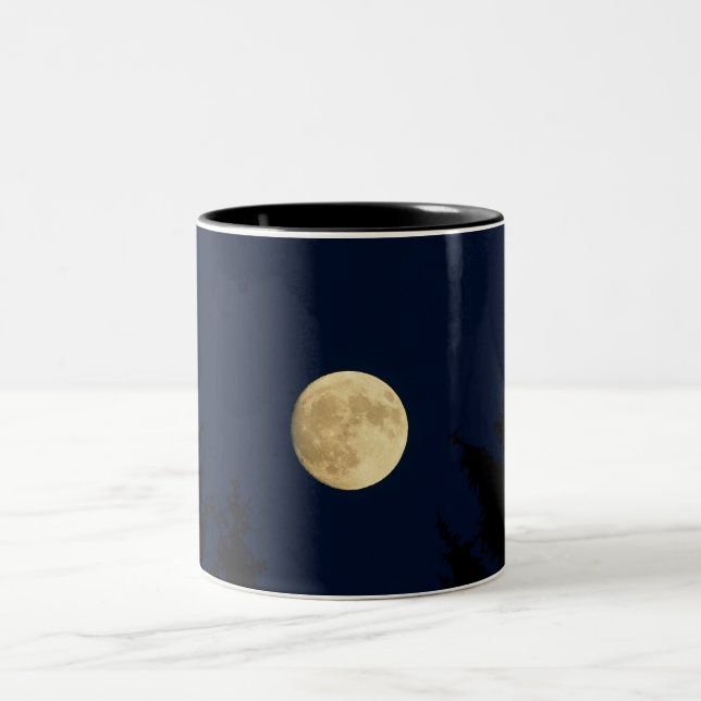 Full Moon Midnight Blue Two-Tone Mug - Celestial L (Center)