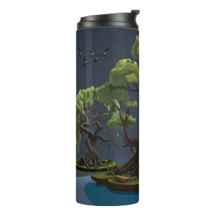 Full Moon Midnight Swamp Personalised Thermal Tumbler