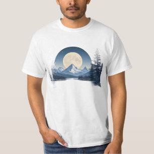 Full Moon Mountain Landscape Sweatshirt T-Shirt