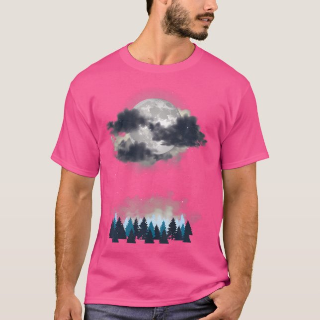 Full Moon Night Landscape T-Shirt (Front)