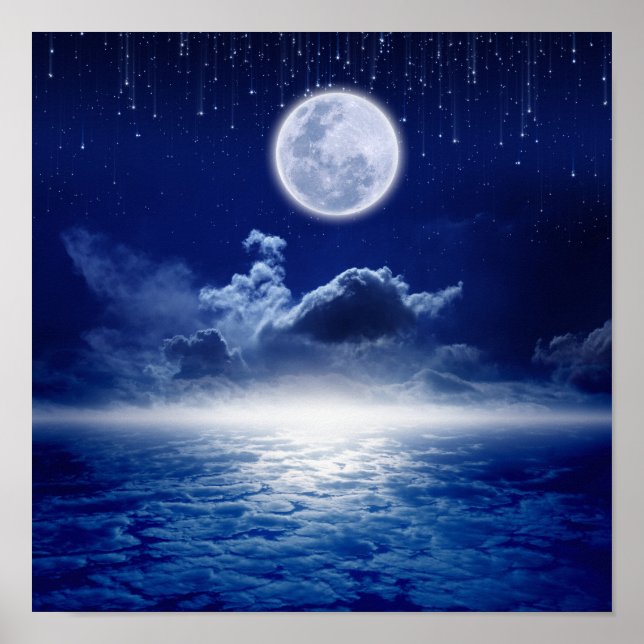 Full moon night poster (Front)