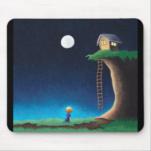 Full Moon Night Sky Mouse Pad