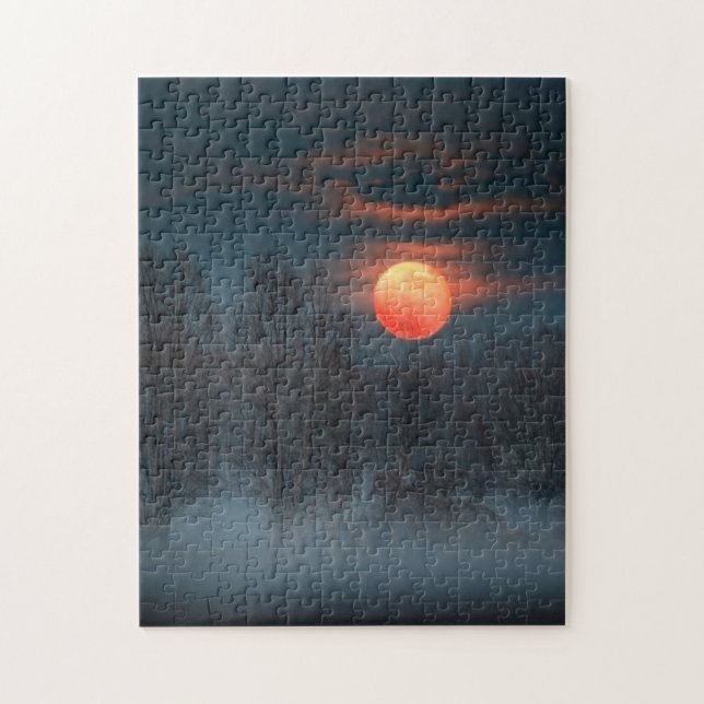 Full Moon | November in Scalenghe, Italy Jigsaw Puzzle (Vertical)
