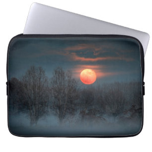 Full Moon   November in Scalenghe, Italy Laptop Sleeve