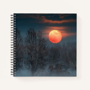 Full Moon November in Scalenghe, Italy Notebook
