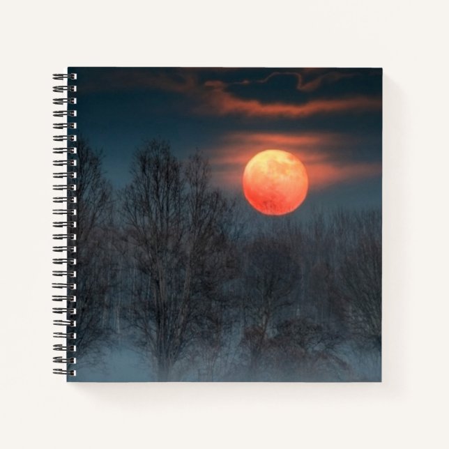 Full Moon | November in Scalenghe, Italy Notebook (Front)